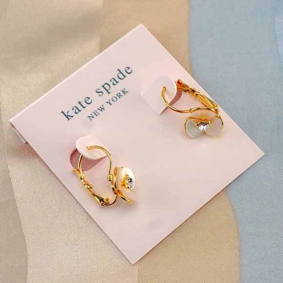 kate spade Jewelry Kate Spade Disco Pansy Leverback Earrings Brand
